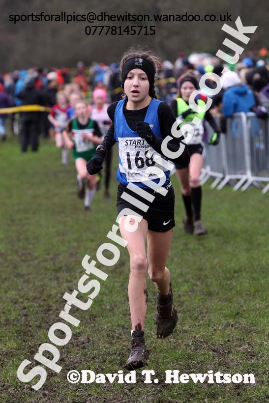 Girls under-13 Northern Cross Country Champs., Witton Park, Blackburn. Photo: David T. Hewitson/Sports for All Pics